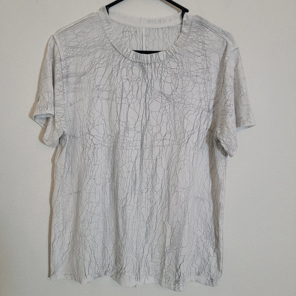 Lululemon All Yours Short Sleeve T-Shirt Vitasea Thread Dye White Black Gym Yoga